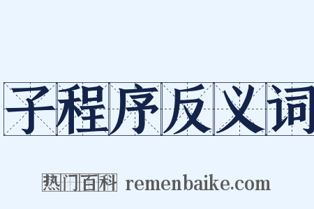 子程序反义词是什么意思的图片